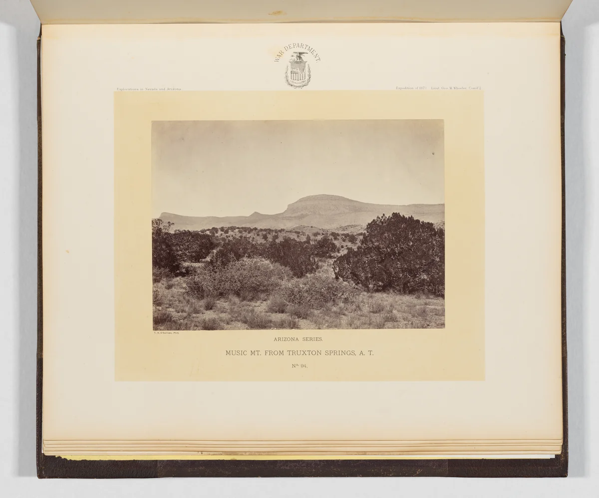 Music Mountain From Truxton Springs, Arizona Territory by Timothy O'Sullivan, photograph, 1871