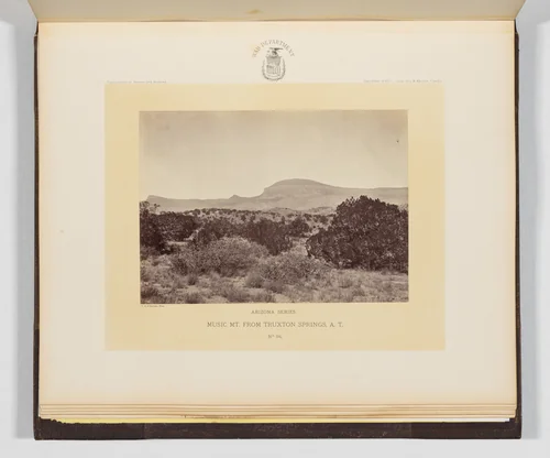 Music Mountain From Truxton Springs, Arizona Territory by Timothy O'Sullivan, photograph, 1871