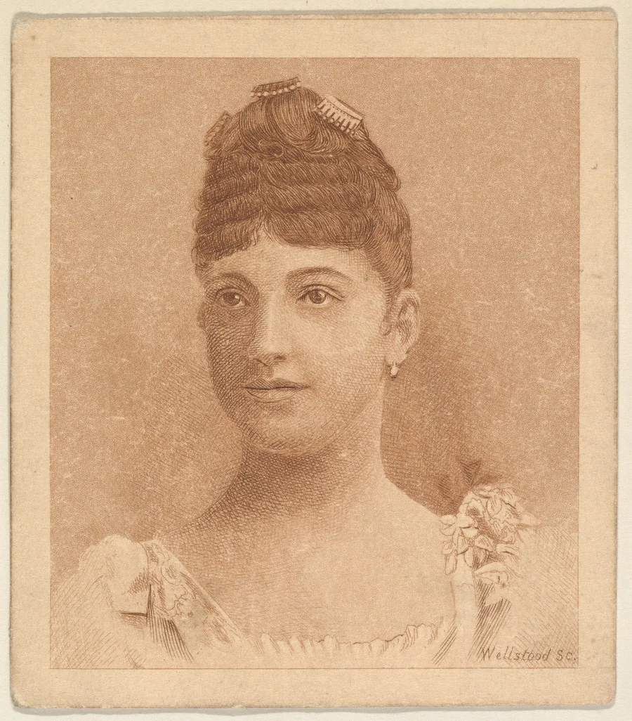 Portrait, from the Women's Portraits series (N198) issued by Wm. S. Kimball & Co. by William S. Kimball & Company, print, 1889