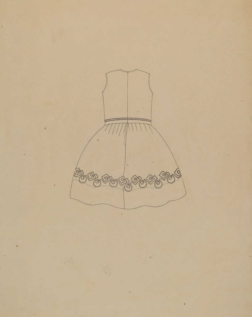 Child's Dress by Mae A. Clarke, index of american design, 1937