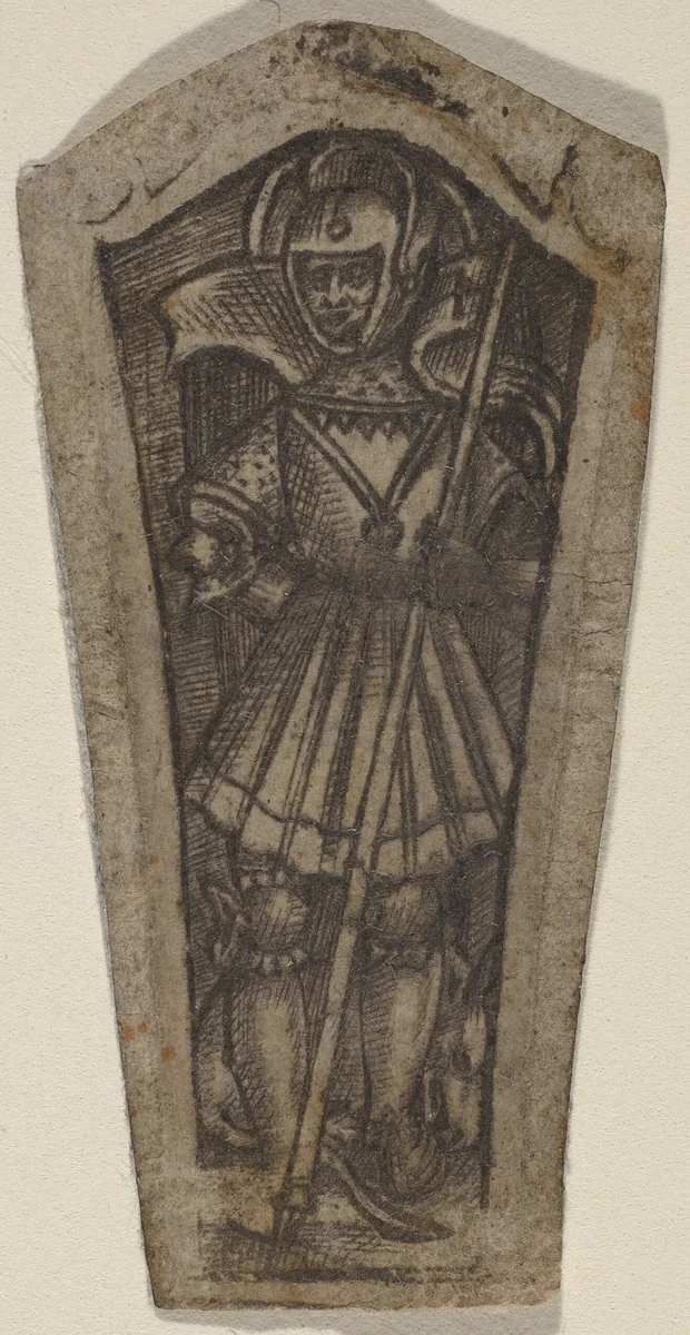 Saint George on Foot by German 16th Century, print, 1500-1599