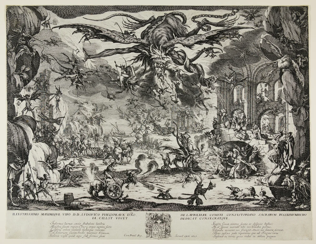 The Temptation of Saint Anthony by Jacques Callot, print, 1635