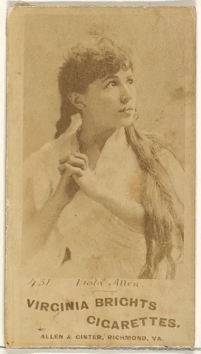 Card 431, Viola Allen, from the Actors and Actresses series (N45, Type 1) for Virginia Brights Cigarettes by Allen & Ginter, photograph, 1885-1891