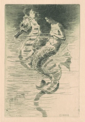 The Mermaid by Frederic Stuart Church, print, 1881