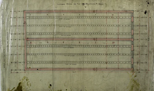 J.M. Brunswick and Balke Company Lumber Dryer, Chicago, Illinois by Adler & Sullivan, drawing, 1880-1885