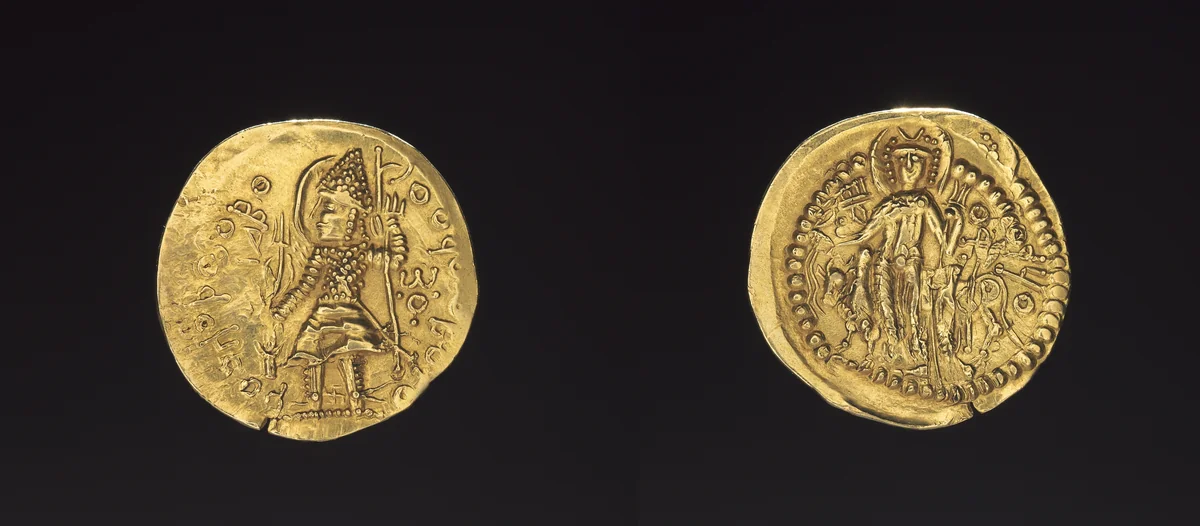 Coin of Kushan King Vasudeva II by Unknown, metalwork, 200-299