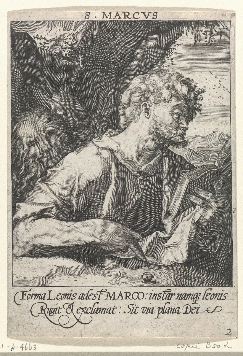 Evangelist Marcus by Unknown, print, 1588-1592