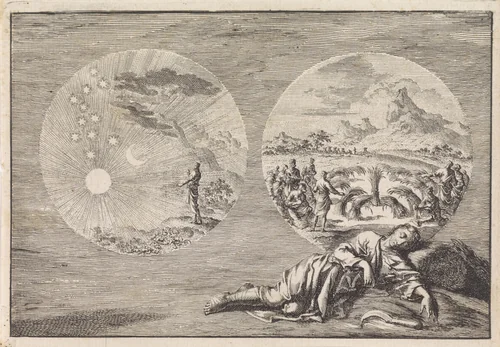 Dromen van Jozef by Jan Luyken, print, 1704