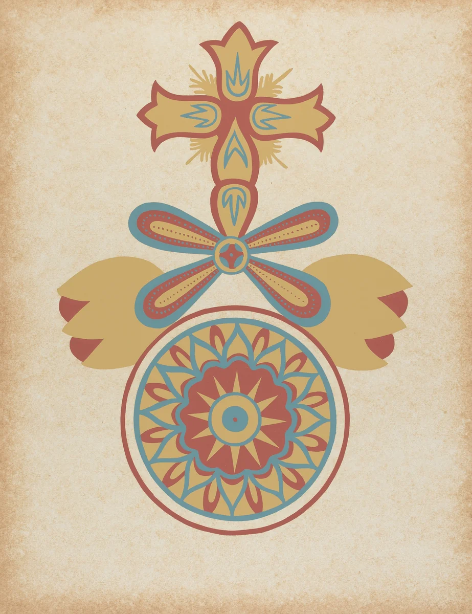 Santa Barbara Mission Doorway Design from the portfolio "Decorative Art of Spanish California" by American 20th Century, index of american design, 1935-1942