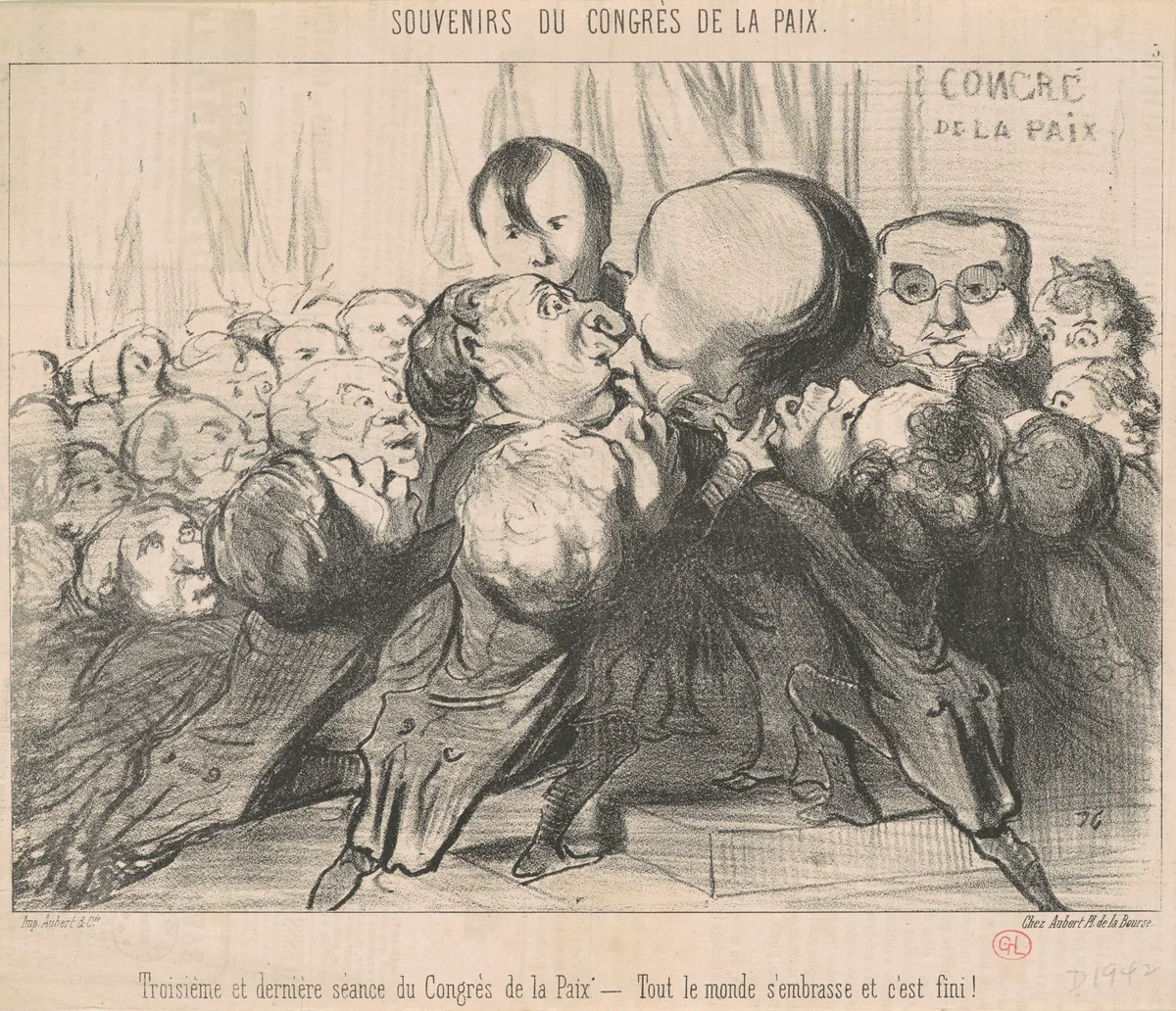 Troisième et dernière séance du congrès ... by Honoré Daumier, print, 1849