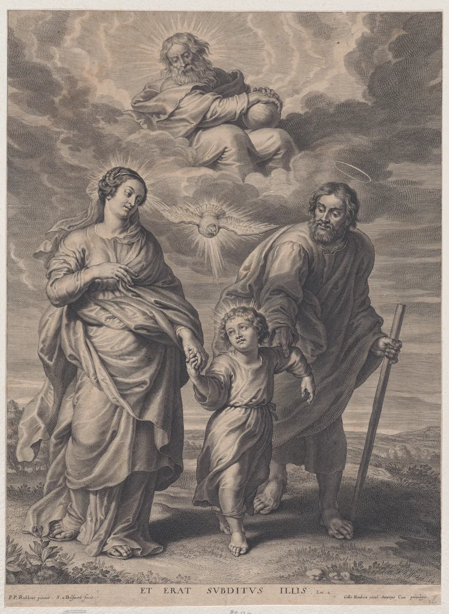 The Return from Egypt by Schelte Adams Bolswert, print, 1595-1659