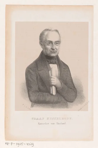 Portret van Karl Robert von Nesselrode by Carel Christiaan Antony Last, print, 1818-1876