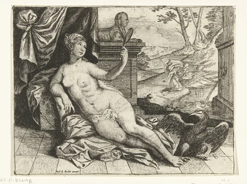 Gezicht by Jacob de Backer, print, 1570-1590
