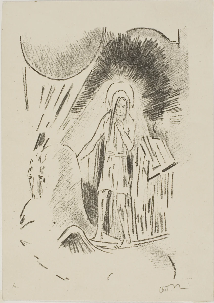 Man on Pegasus by Odilon Redon, print, 1898