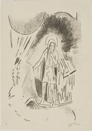 Man on Pegasus by Odilon Redon, print, 1898