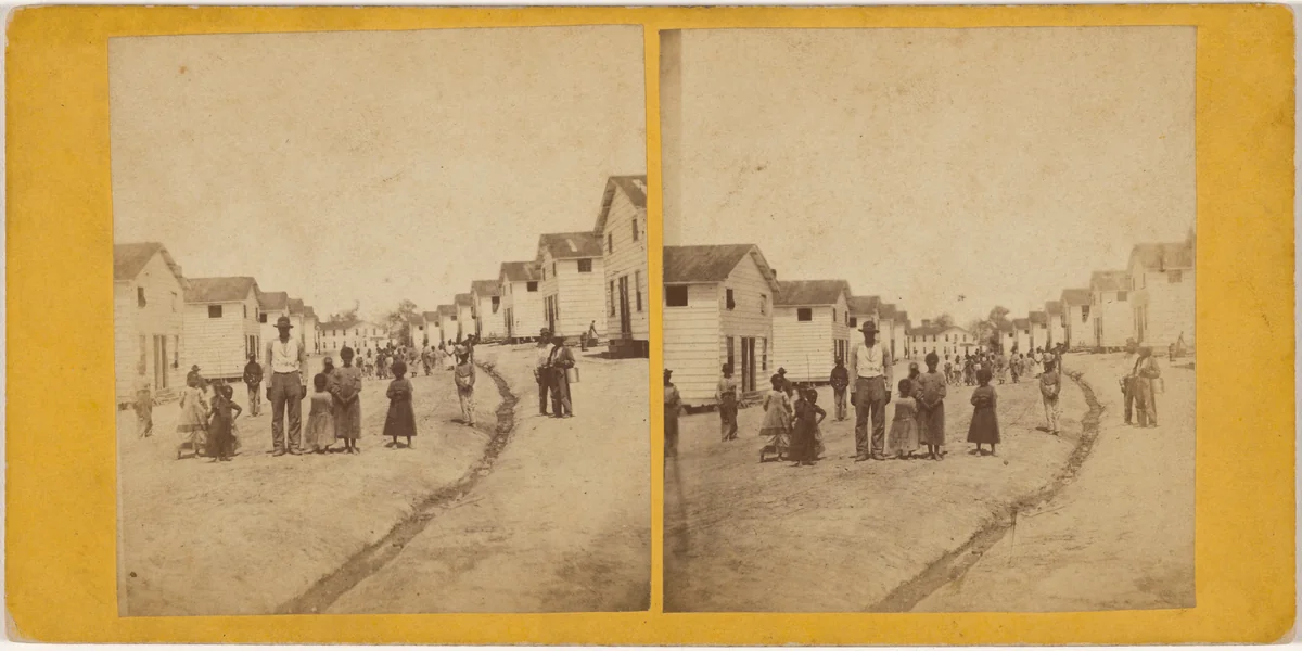 "Freedman's Village" by Bell & Bro., photograph, 1860-1870