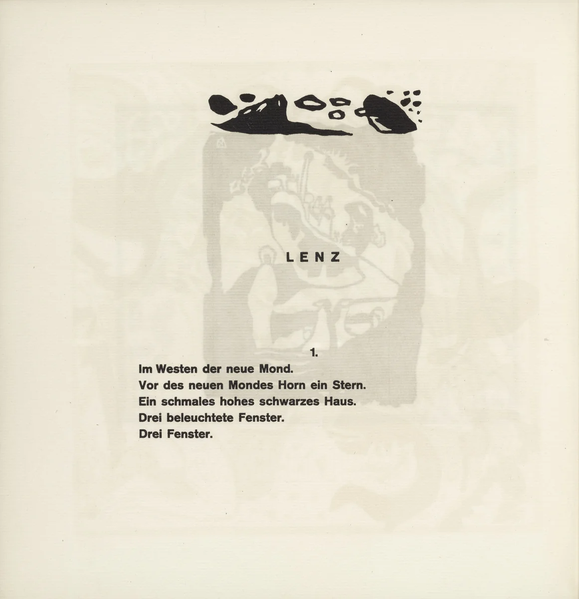 Vignette next to "Spring" (Vignette bei "Lenz") (headpiece, folio 51 verso) from Klänge (Sounds) by Wassily Kandinsky, illustrated book, 1913