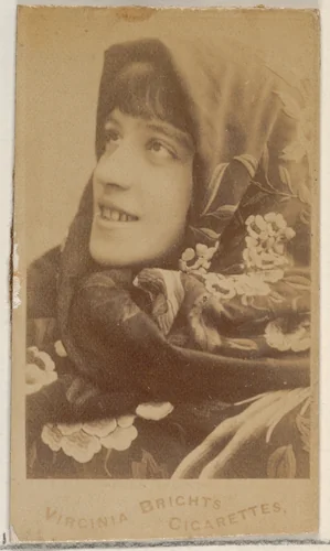 From the Actors and Actresses series (N45, Type 5) for Virginia Brights Cigarettes by Allen & Ginter, photograph, 1885-1891