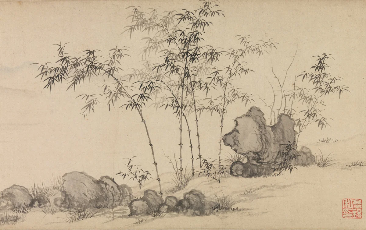 Bamboo grove by Shen Xun, painting, 1367-1399
