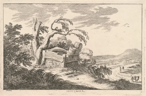 September by Ludovico Mattioli, print, 1662-1747