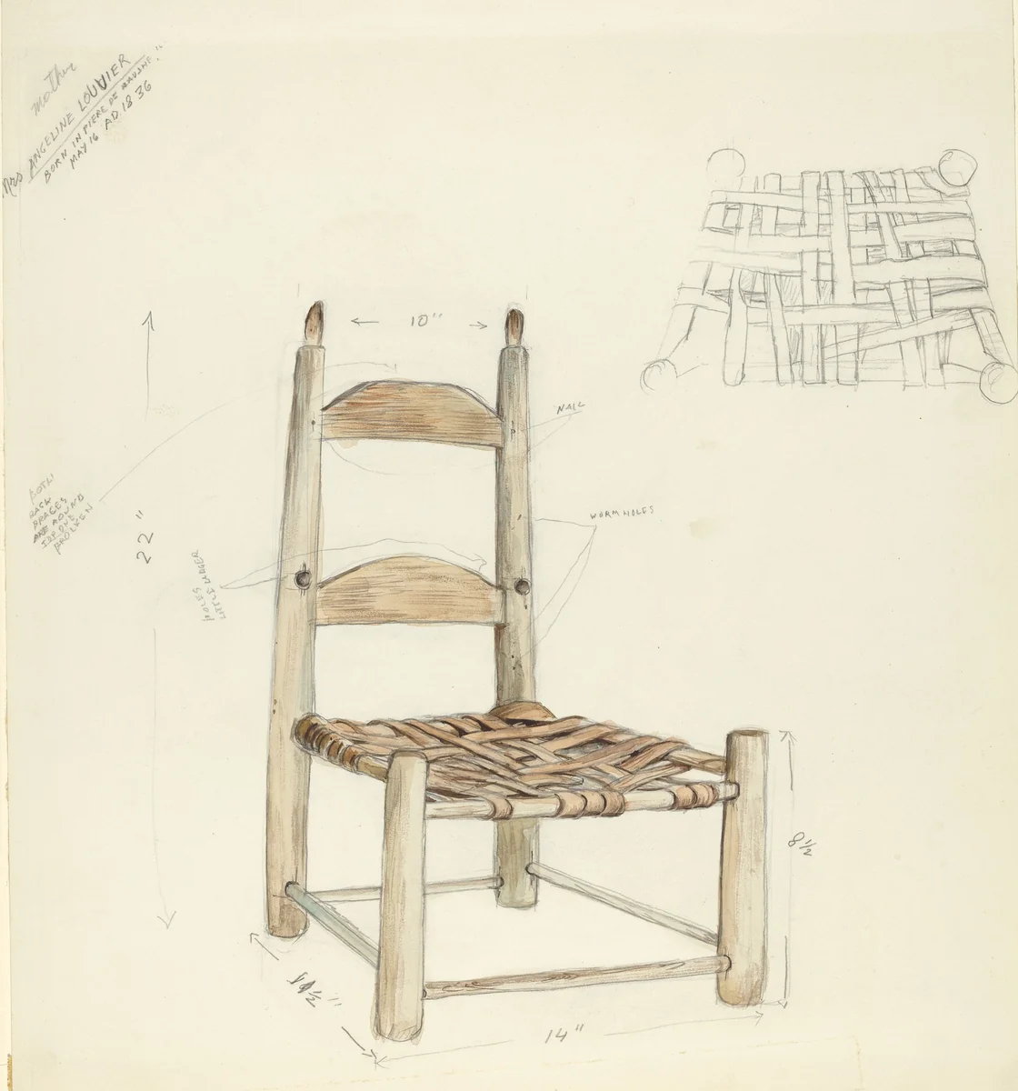 Child's Chair by American 20th Century, index of american design, 1935-1942