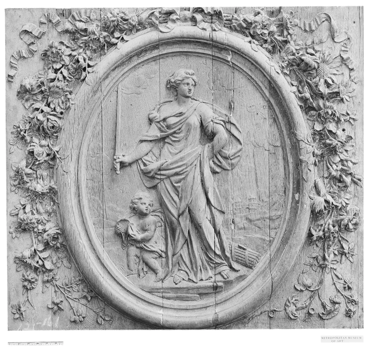 Pair of overdoors from a porte cochère by Jean Richer, other, 1673-1683