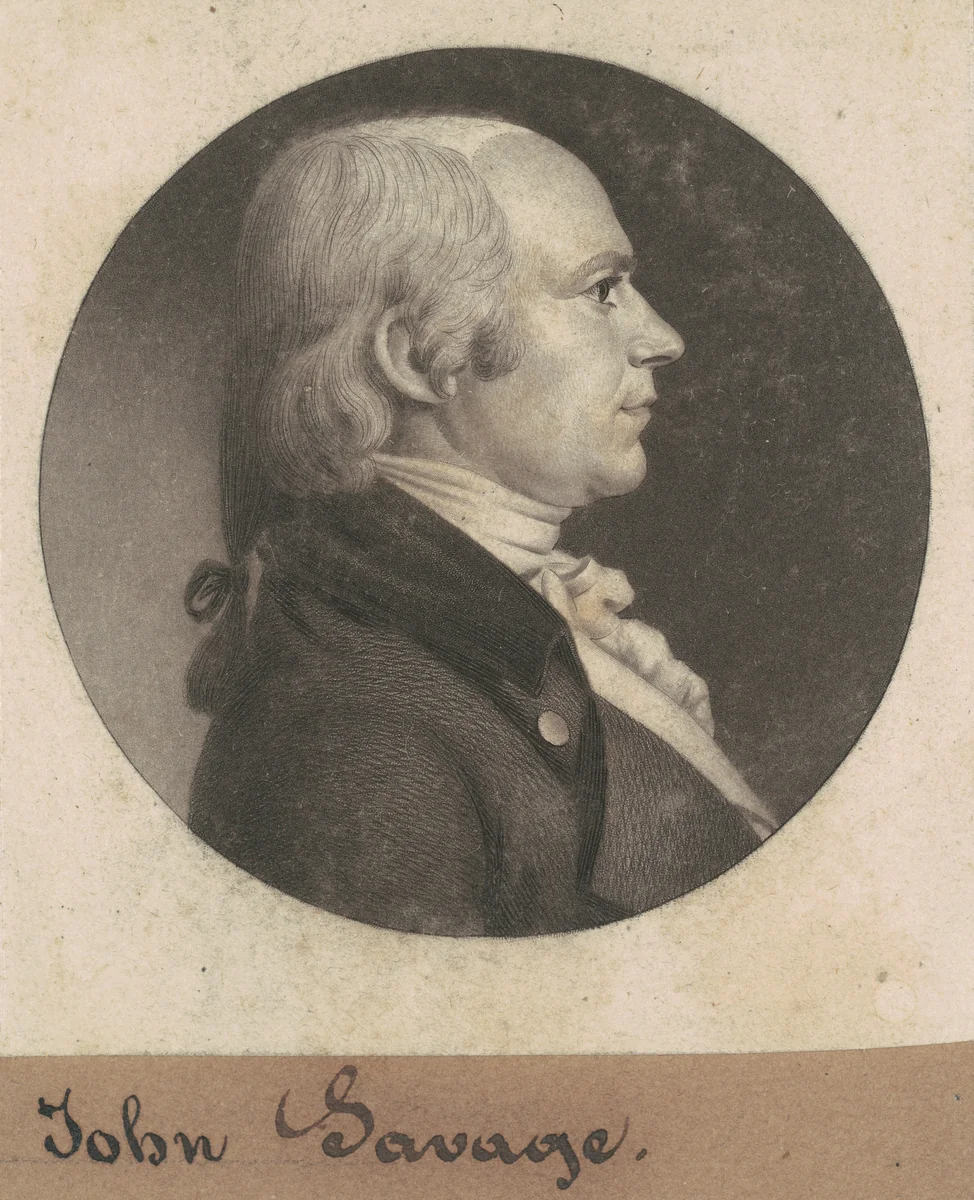John Savage by Charles B. J. Févret de Saint-Mémin, print, 1802