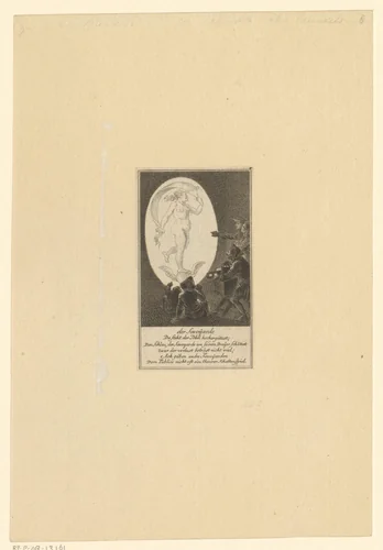 Inwoners van Savoie bekijken een afbeelding van Fortuna, geprojecteerd door een toverlantaarn by Daniel Berger, print, 1775