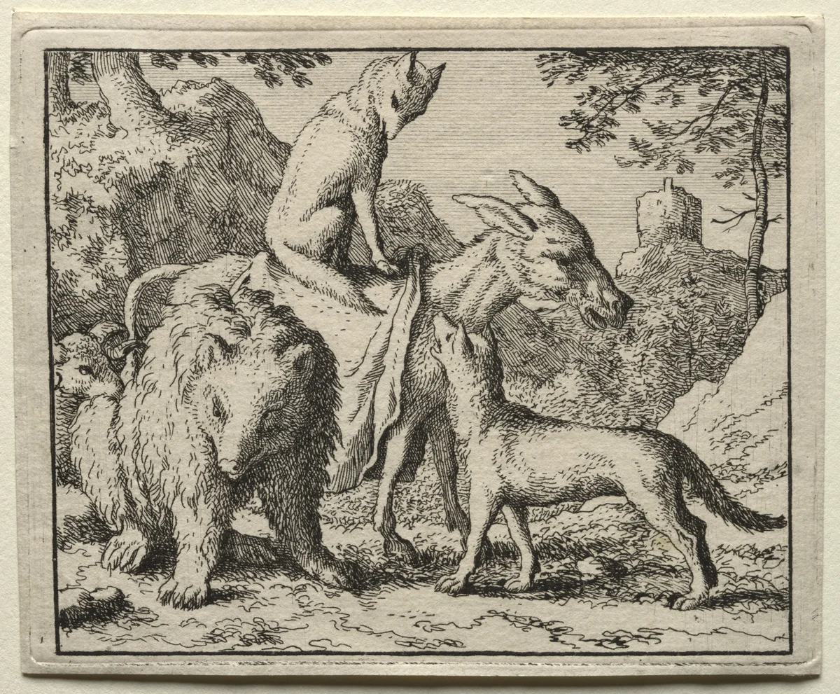 Reynard the Fox by Allart van Everdingen, print, 1650-1675