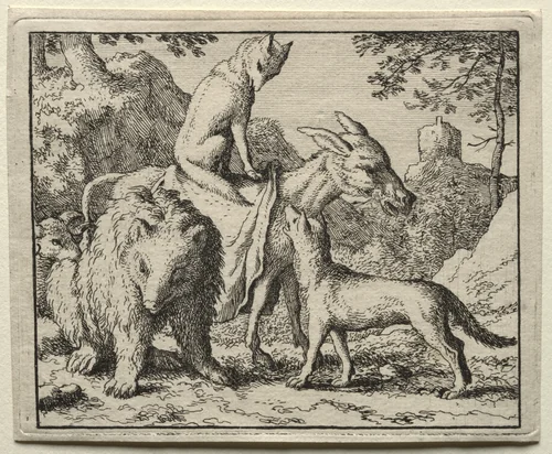 Reynard the Fox by Allart van Everdingen, print, 1650-1675