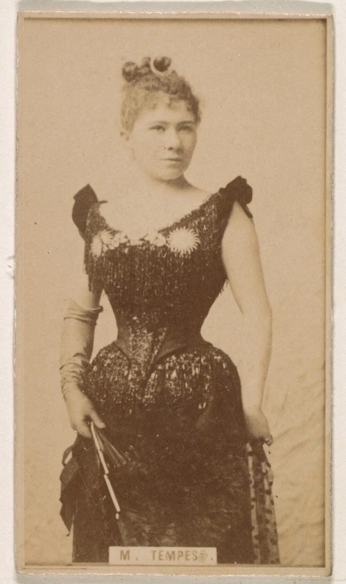 Marie Tempest, from the Actresses series (N245) issued by Kinney Brothers to promote Sweet Caporal Cigarettes by Kinney Brothers Tobacco Company, photograph, 1890