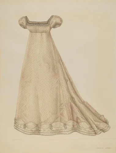 Wedding Dress by Gertrude Lemberg, index of american design, 1935-1942