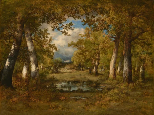 The Frog Pond by Narcisse Diaz de la Peña, painting, 1876