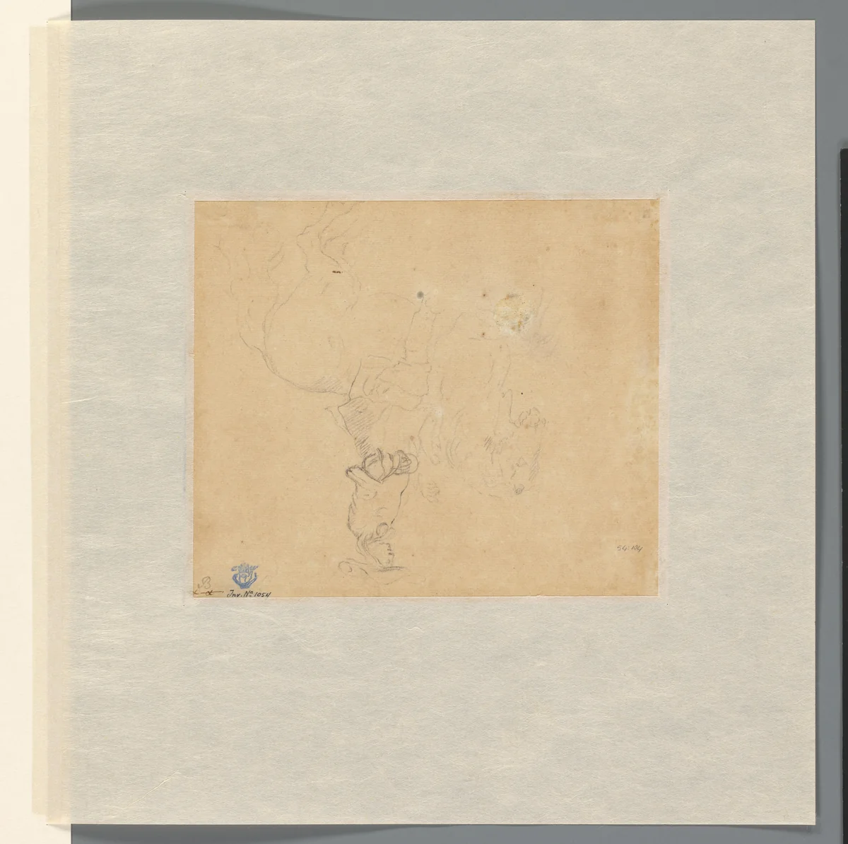 Ruiter die zijn paard laat steigeren by Jan Jacobsz van der Stoffe, drawing, 1621-1682