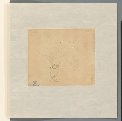 Ruiter die zijn paard laat steigeren by Jan Jacobsz van der Stoffe, drawing, 1621-1682