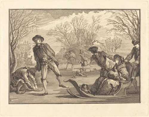 L'hiver by Joseph de Longueil; Charles Eisen, print, 1730-1792