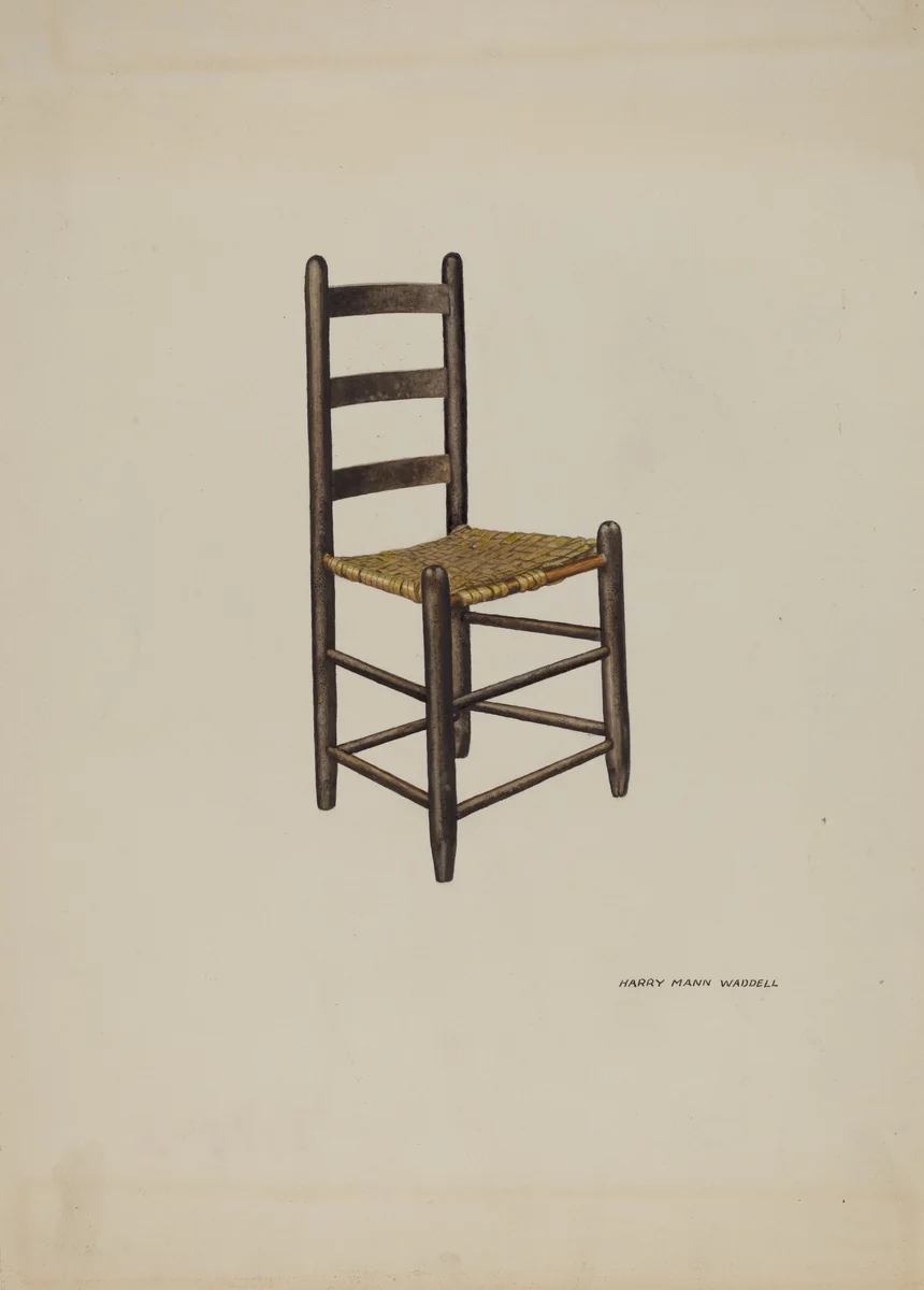 Chair by Harry Mann Waddell, index of american design, 1937
