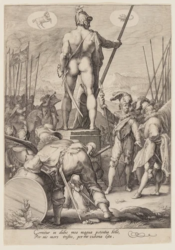 Mars Presiding over the Arts of War, from Seven Planetary Gods by Jan Saenredam, print, 1596