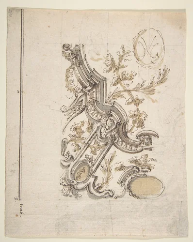 Ornamental Design by Leonardo Marini, drawing, 1700-1800