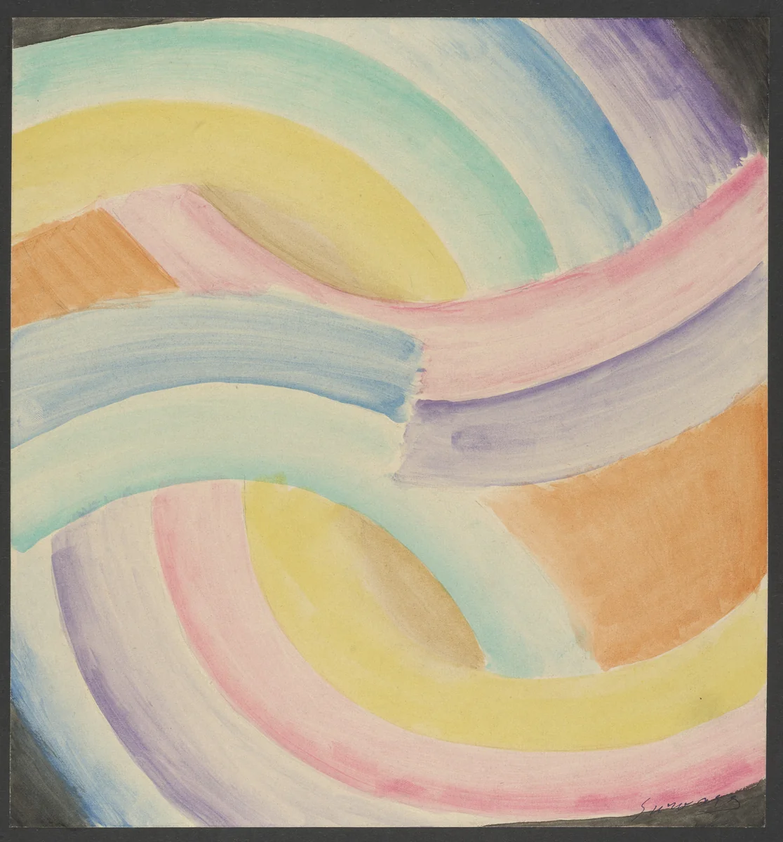Colored Rhythm: Study for the Film by Léopold Survage, drawing, 1913