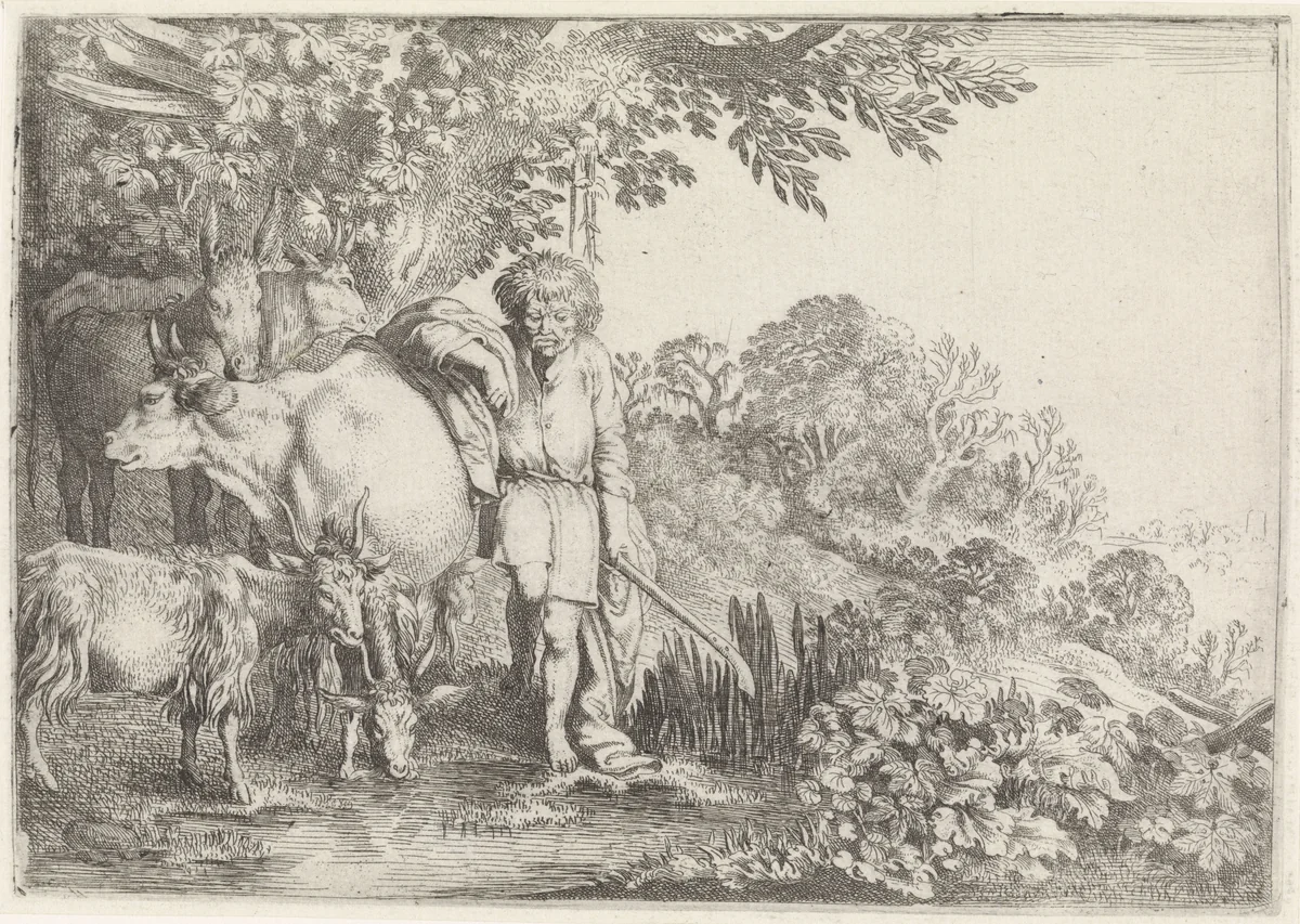 Argus bewaakt zijn kudde by Moyses van Wtenbrouck, print, 1618-1628