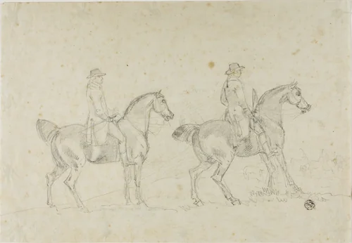 Two Riders by Sawrey Gilpin, drawing, 1753-1807