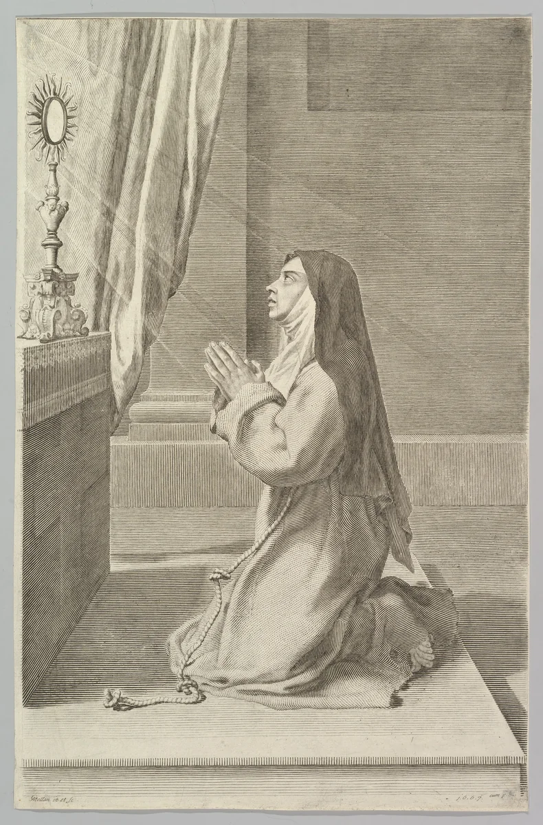 St. Claire by Claude Mellan, print, 1667