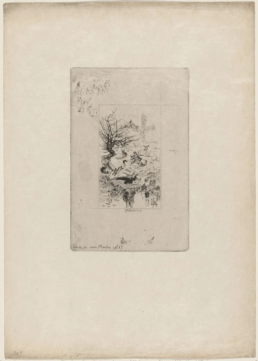 Title Page by Félix-Hilaire Buhot, print, 1847-1898