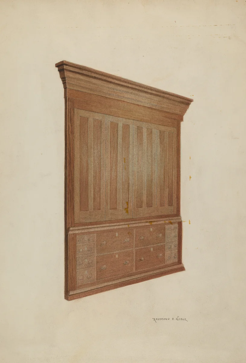 Cabinet by Raymond E. Noble, index of american design, 1935-1942