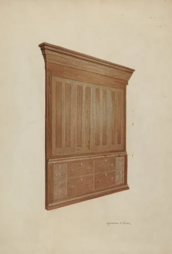 Cabinet by Raymond E. Noble, index of american design, 1935-1942