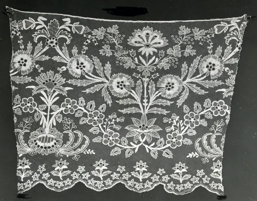 Two Portions from a Flounce by Southern Europe, textile, 1850-1900