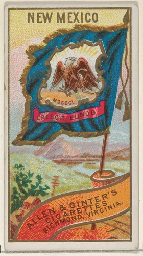 New Mexico, from Flags of the States and Territories (N11) for Allen & Ginter Cigarettes Brands by Allen & Ginter, print, 1888