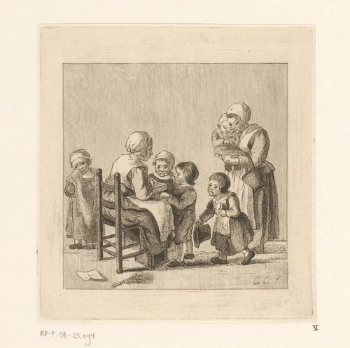 Schoolklas by Pieter de Mare, print, 1779