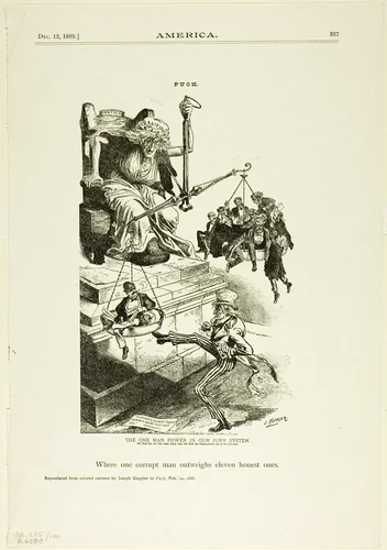 The One Man Power in our Jury System, from Puck by Joseph Keppler, print, 1886